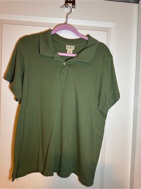 L.L. Bean Olive Crewneck Tee women’s 1XL